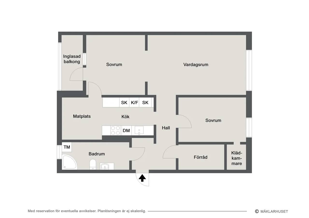 Floor plan for Kadettgatan 30d