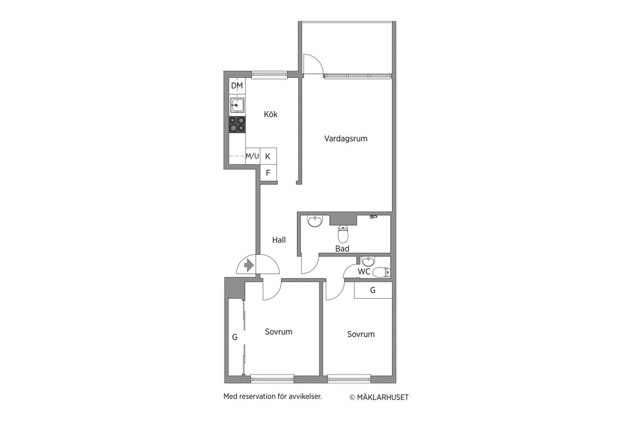 Planritning för Polstjärnegatan 49
