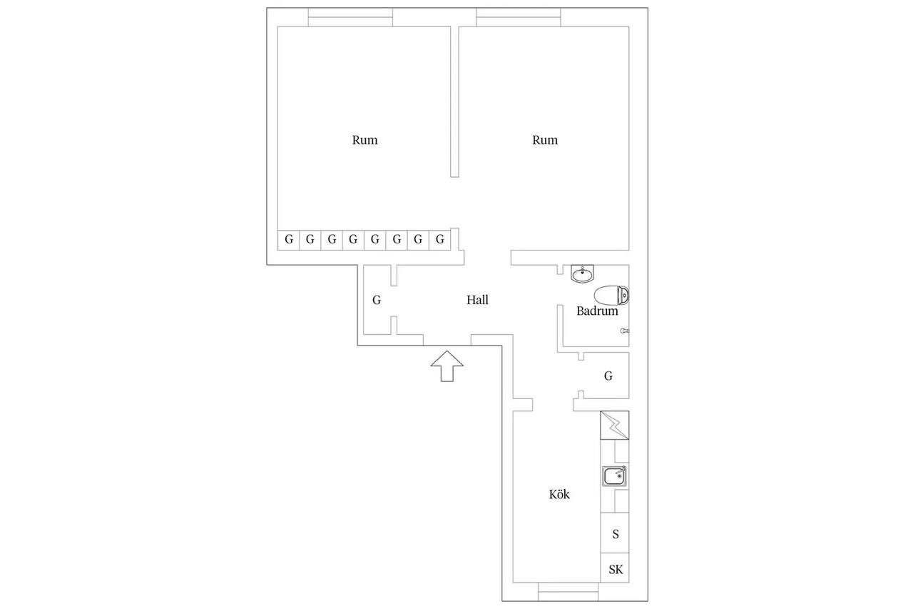 Planritning för Rådmansgatan 13A