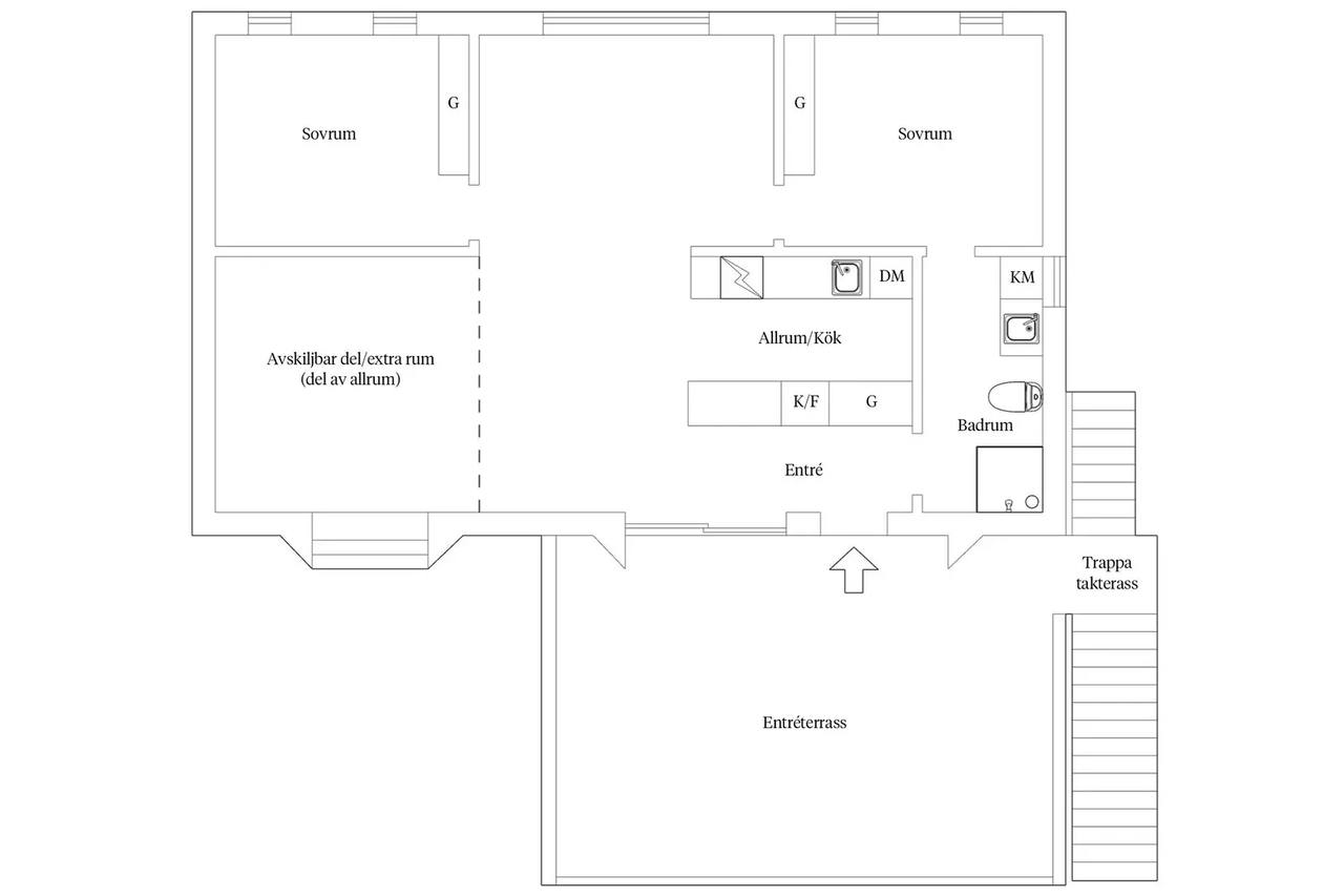 Floor plan for Västerhejde Hallbrosvägen 32B