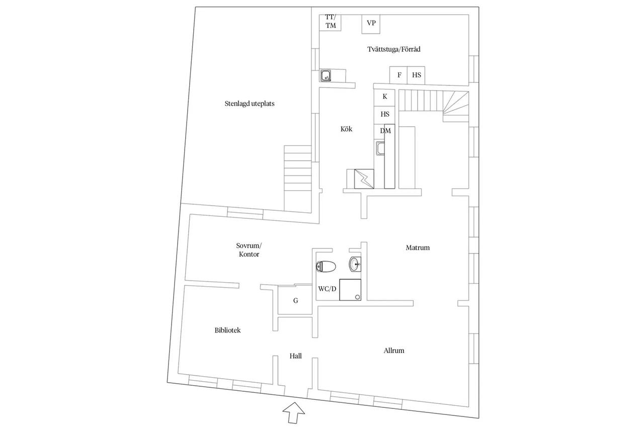 Planritning för Laxgatan 3