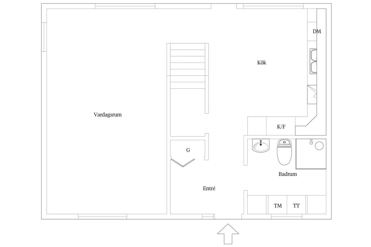 Floor plan for Lundsbäcksgatan 128