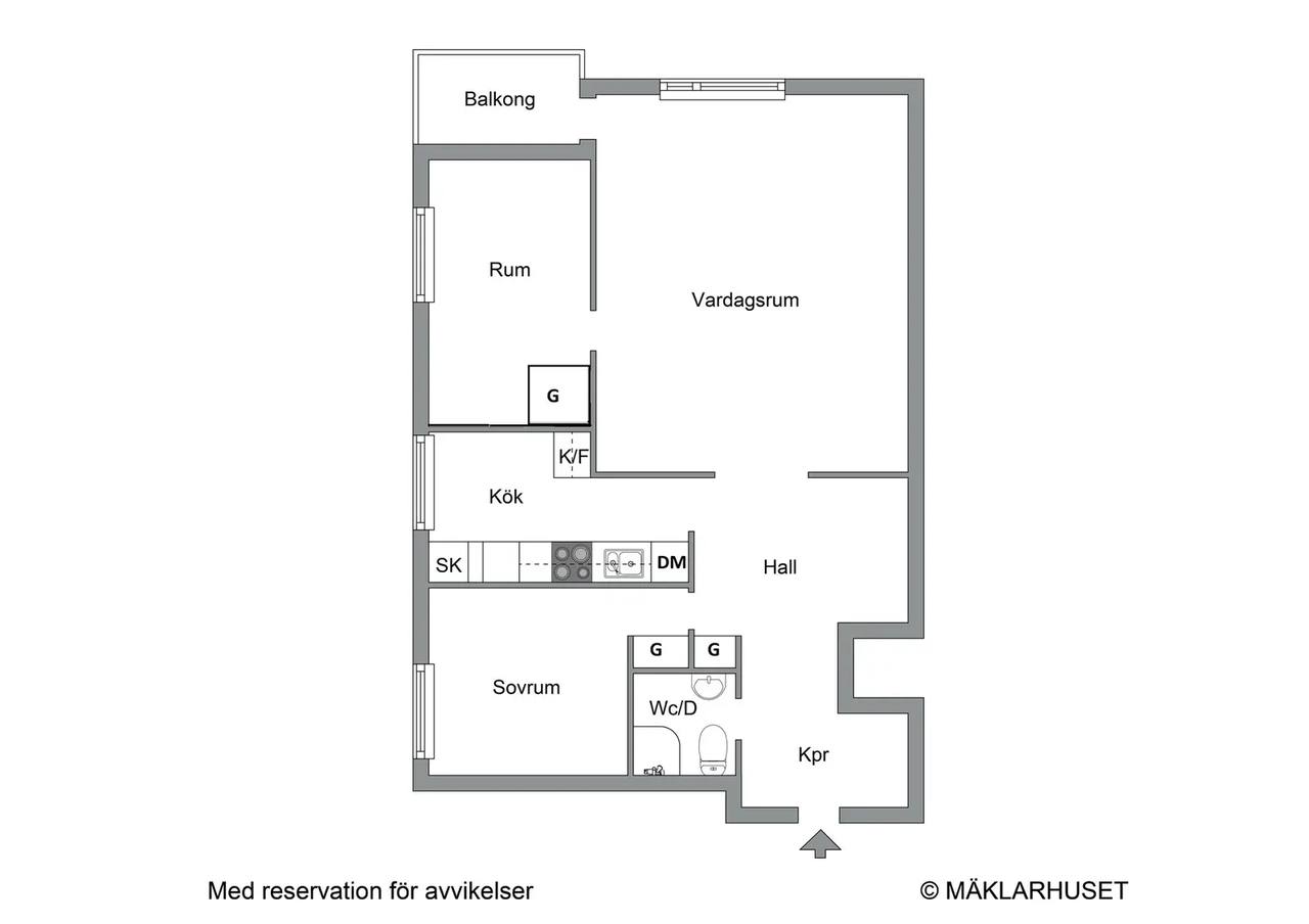 Planritning för Centralvägen 15