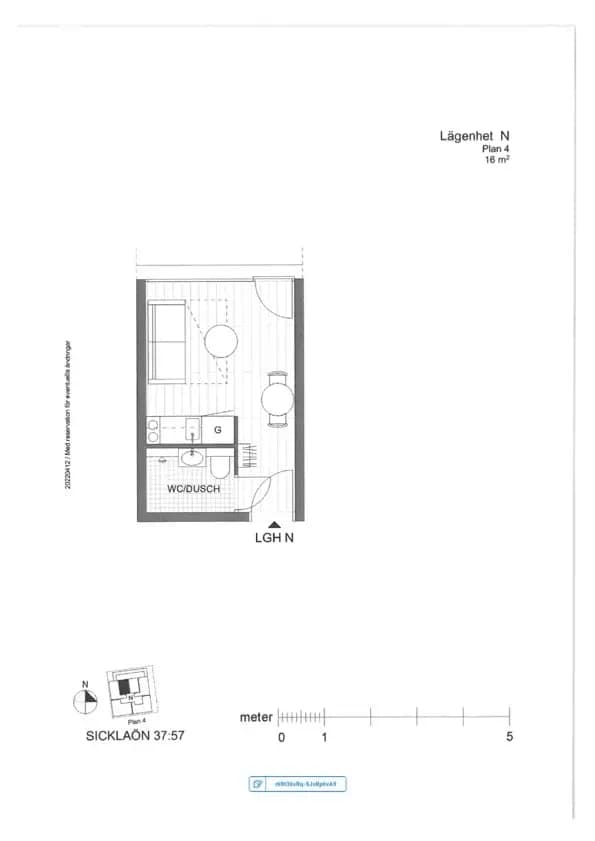 Floor plan for Västra Finnbodavägen 8