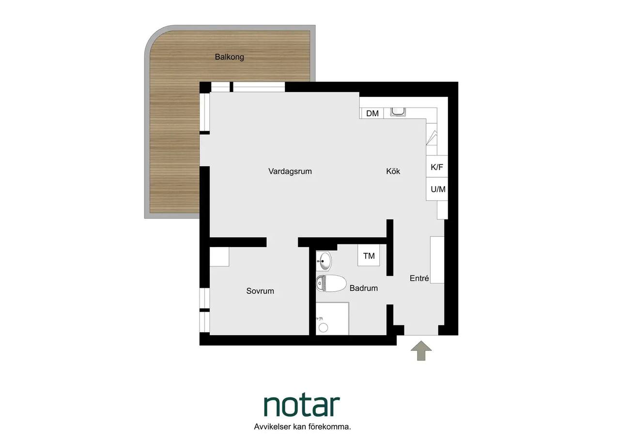 Floor plan for Gränsgatan 1A