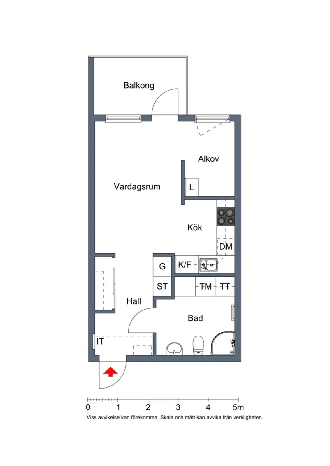 Planritning för Fyrtornsgatan 5a