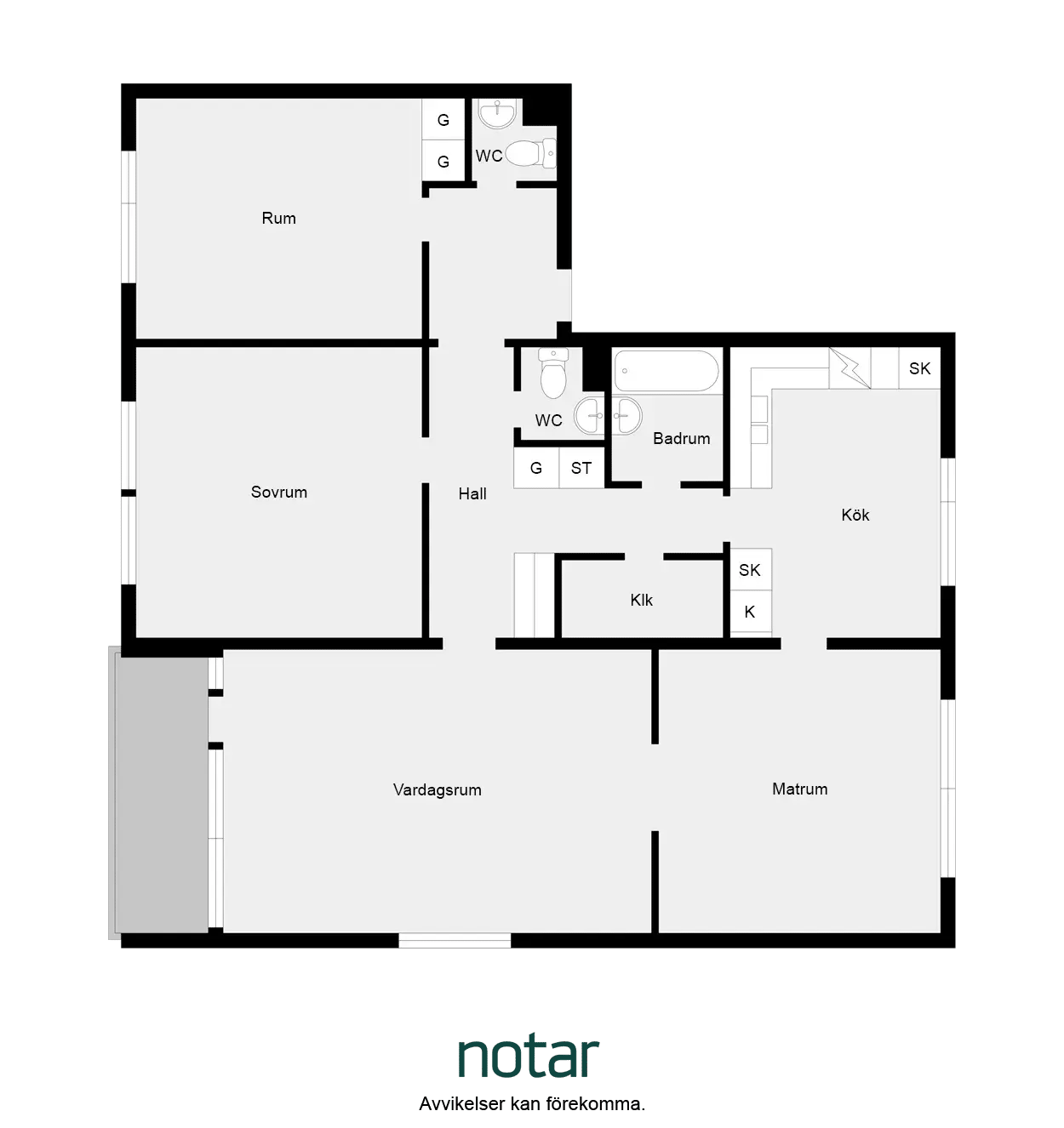 Floor plan for Warholms väg 8C