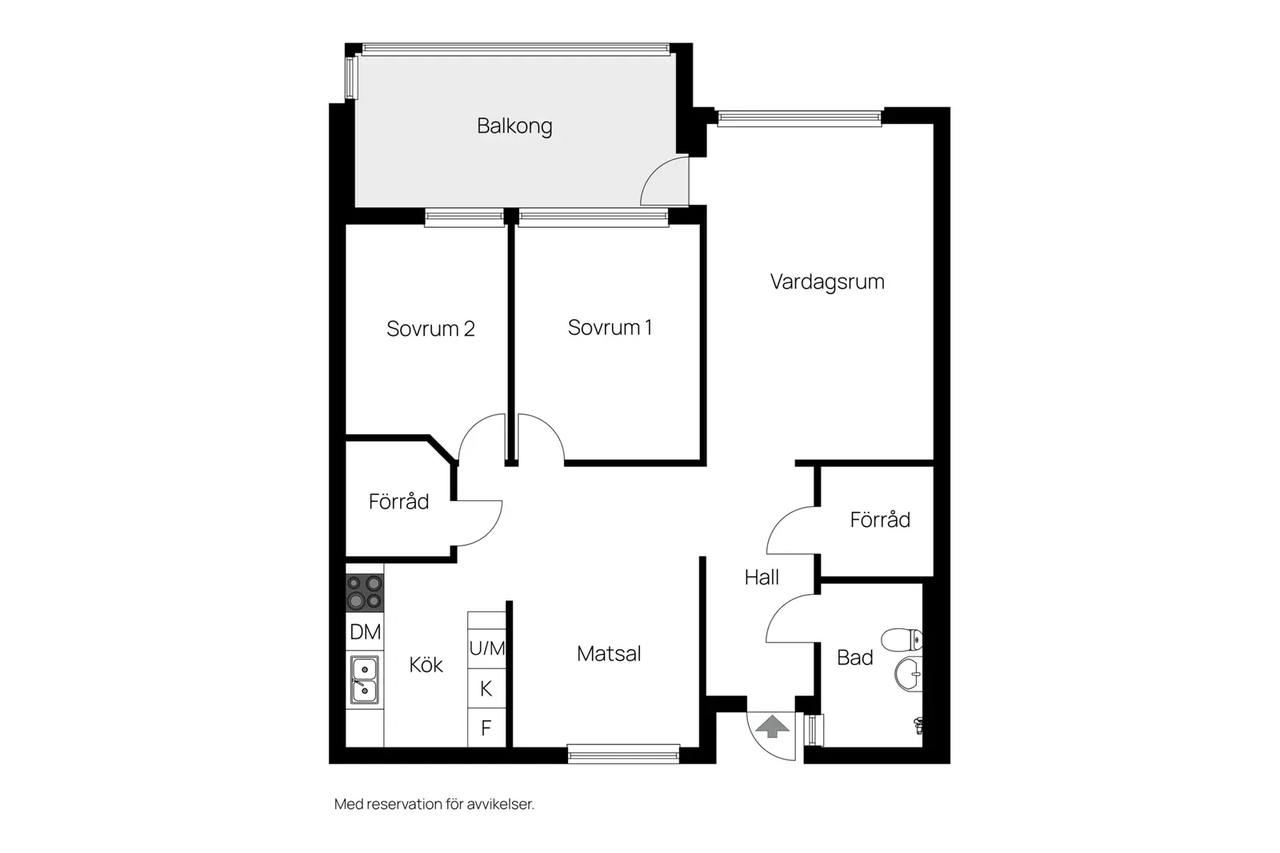 Floor plan for Helsingörsgatan 18