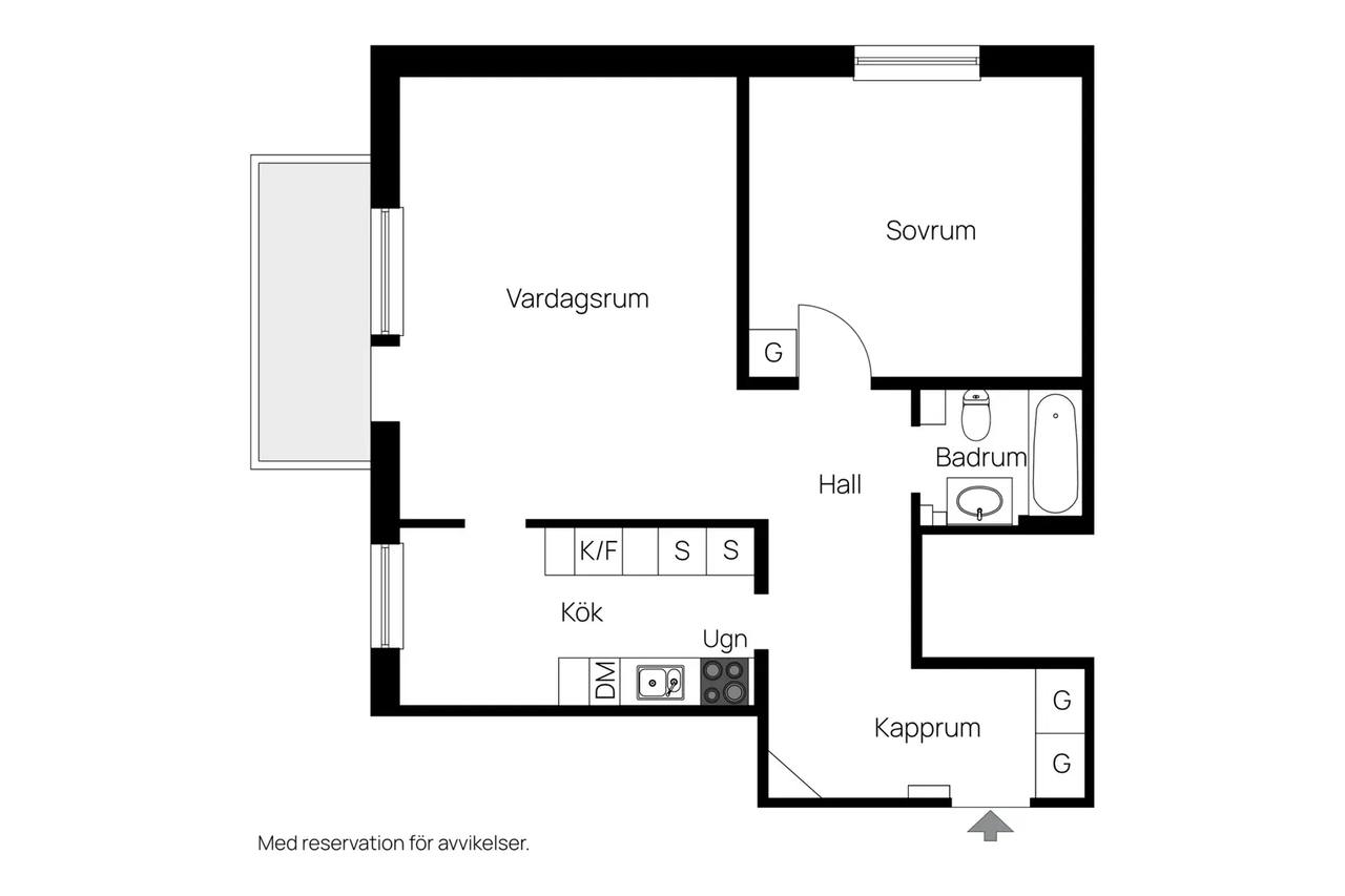 Floor plan for Drottningholmsvägen 260