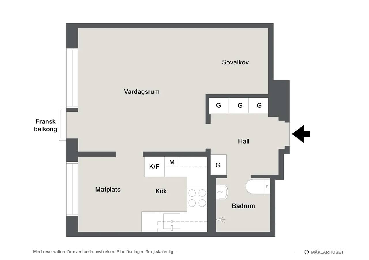 Floor plan for Ryttmästaregatan 11a