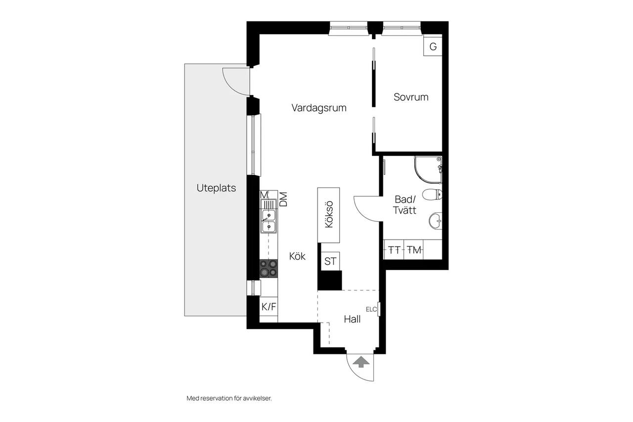 Floor plan for Tollare Kaj 2