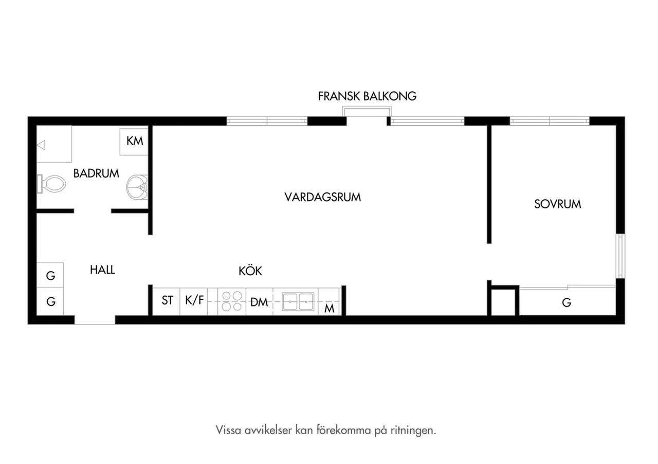 Floor plan for Bomgatan 16