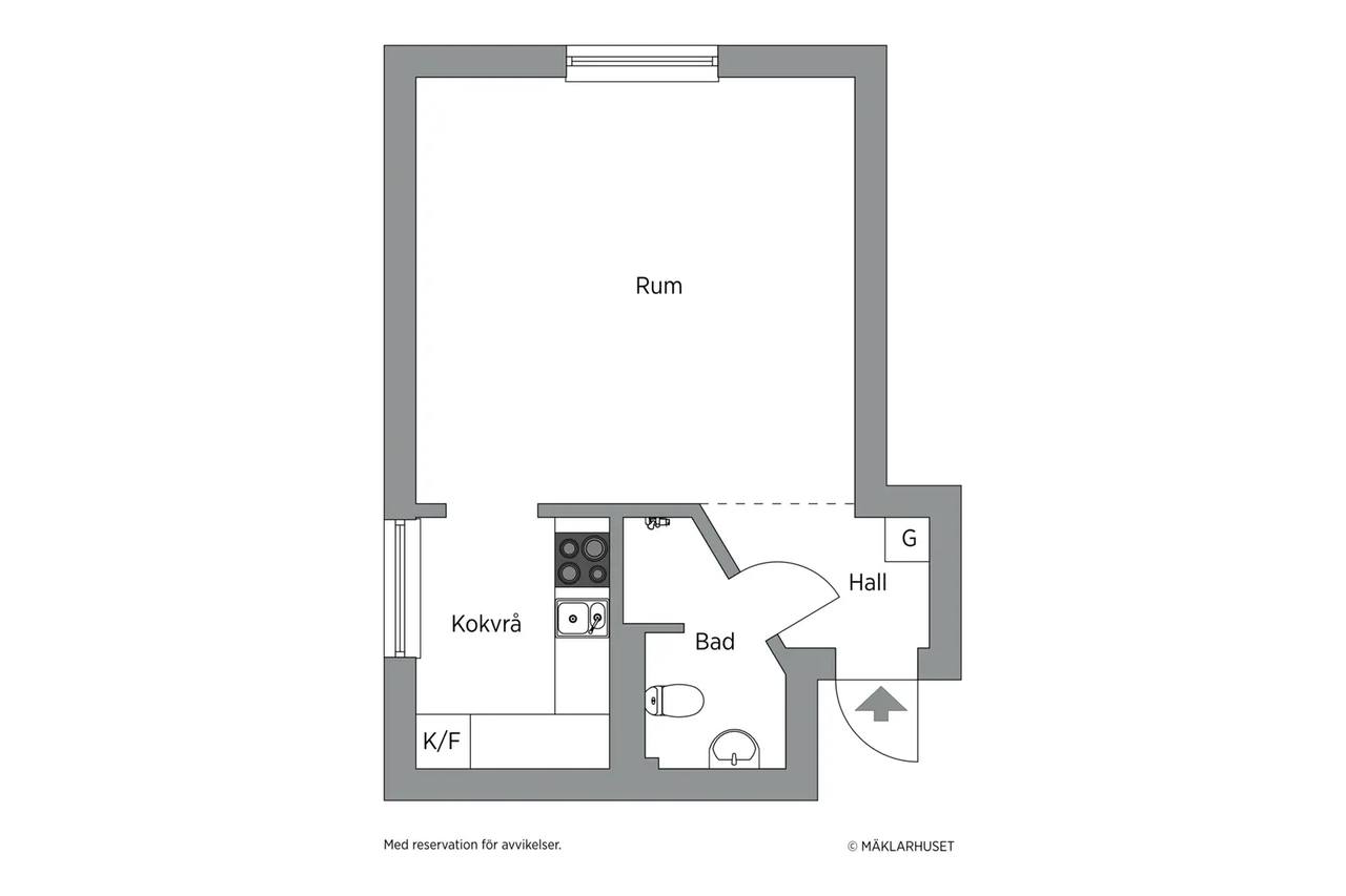 Floor plan for Hertig Knutsgatan 37d