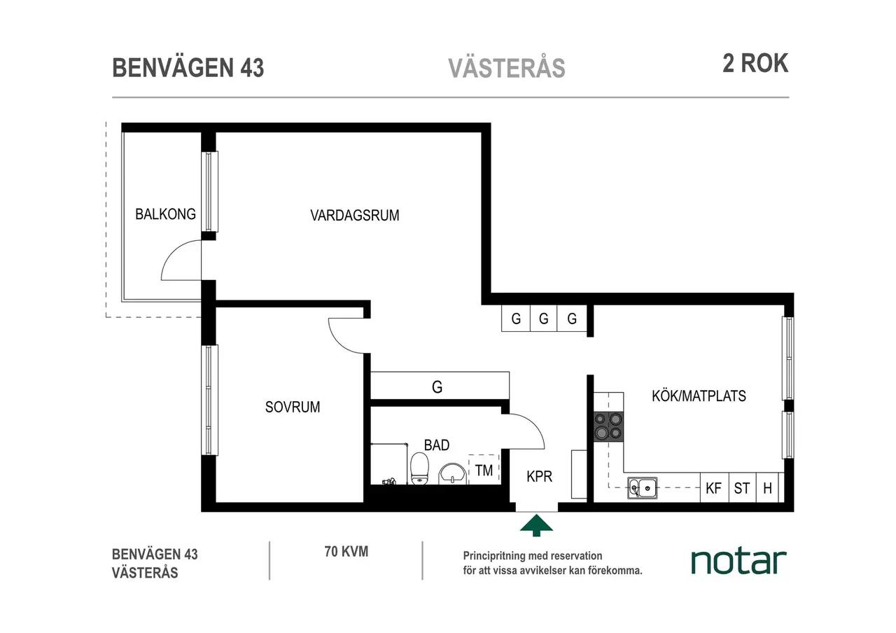 Floor plan for Benvägen 43