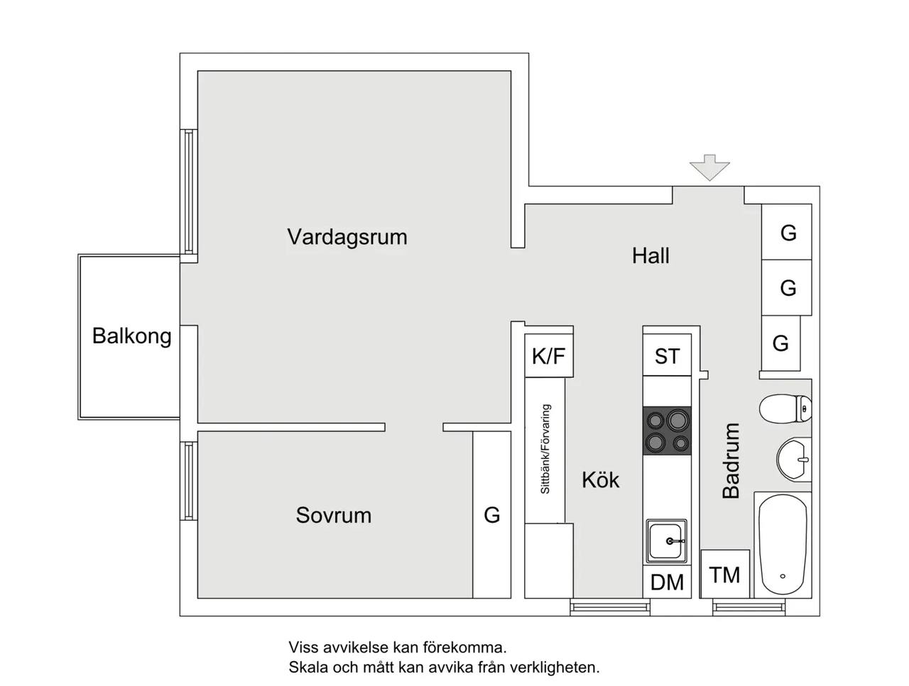 Planritning för Långhalsvägen 11, 3 tr