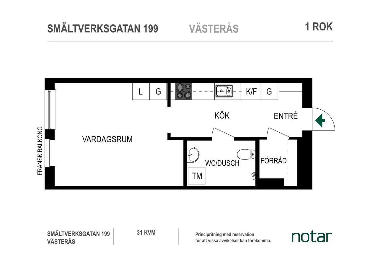 Planritning för Smältverksgatan 199