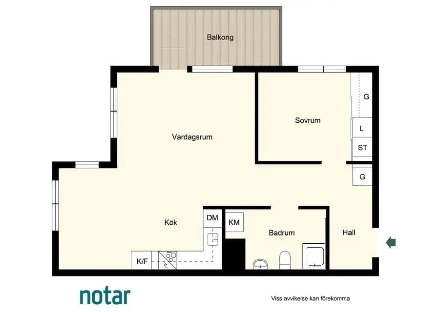 Planritning för Solnavägen 98B