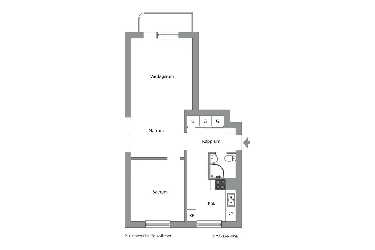 Planritning för Brahegatan 8 A