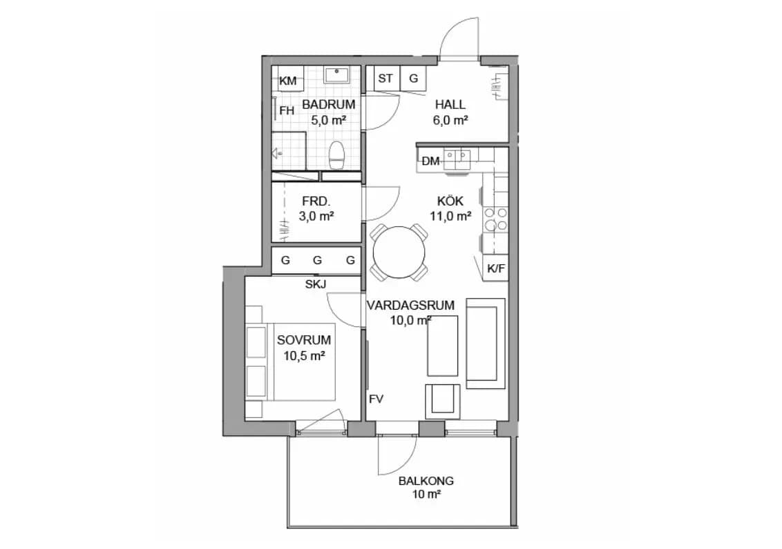 Floor plan for Rallarrosgränd 12