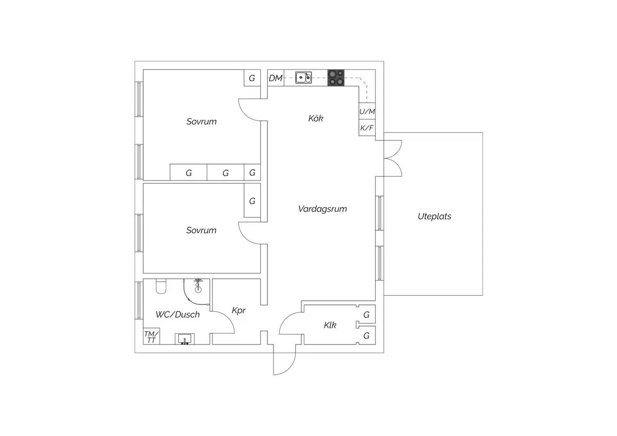 Floor plan for Strömgatan 10B