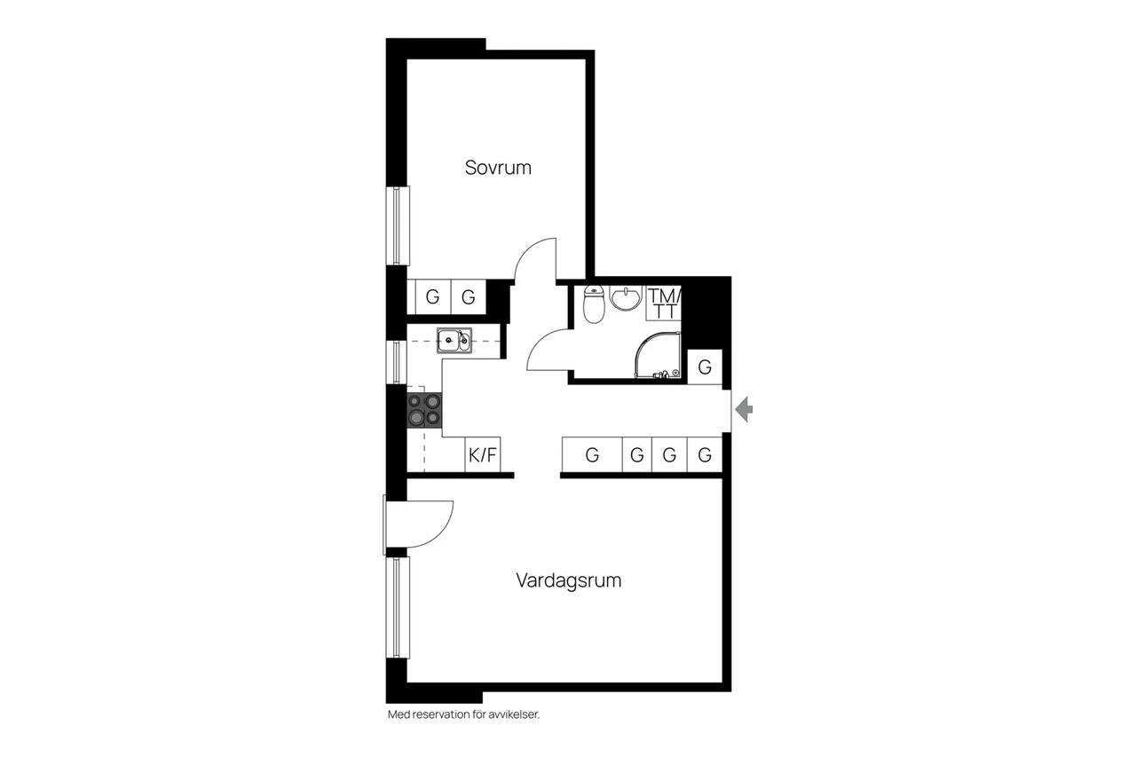 Planritning för Skepparegatan 11