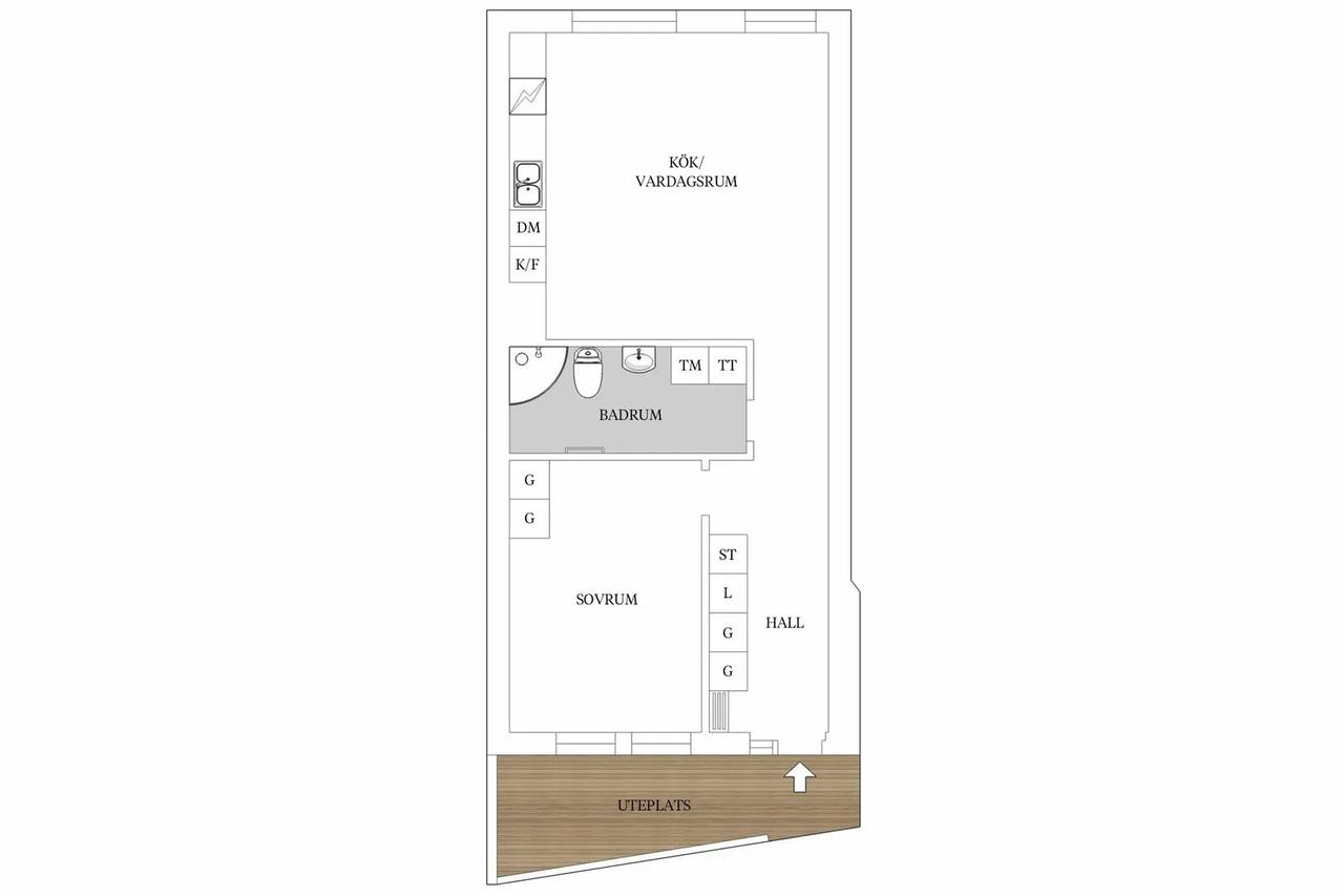 Floor plan for Gärdegatan 2D