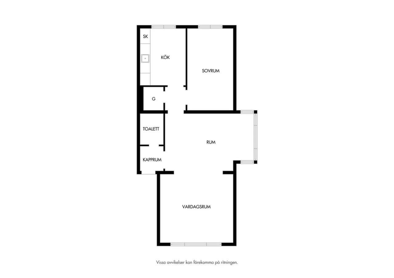 Floor plan for Lönngatan 52A