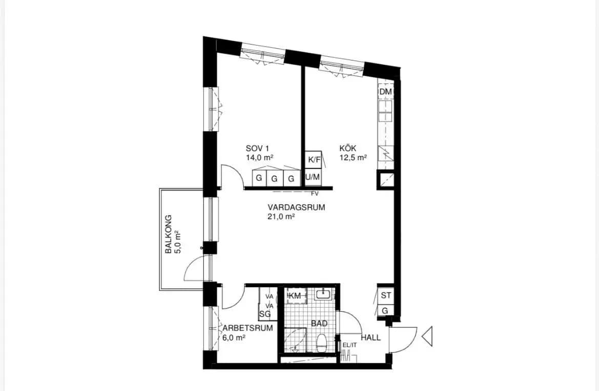 Floor plan for Veddestastråket 7