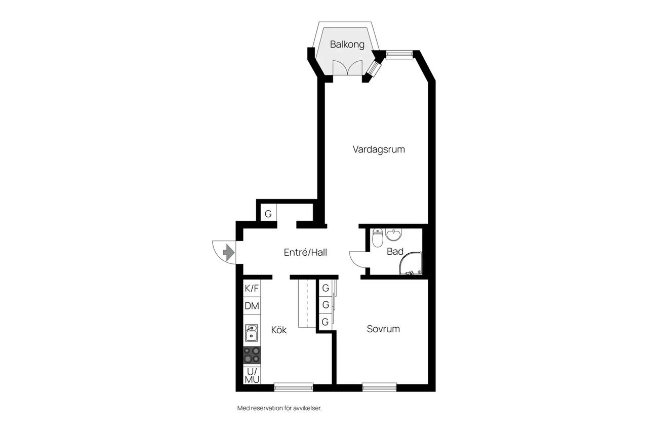 Floor plan for Karl Xi:s Väg 25