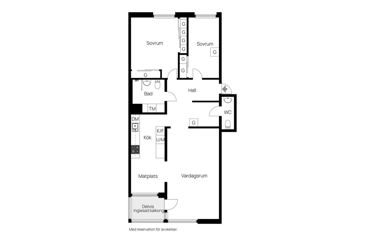 Floor plan for Kronborgsgatan 8