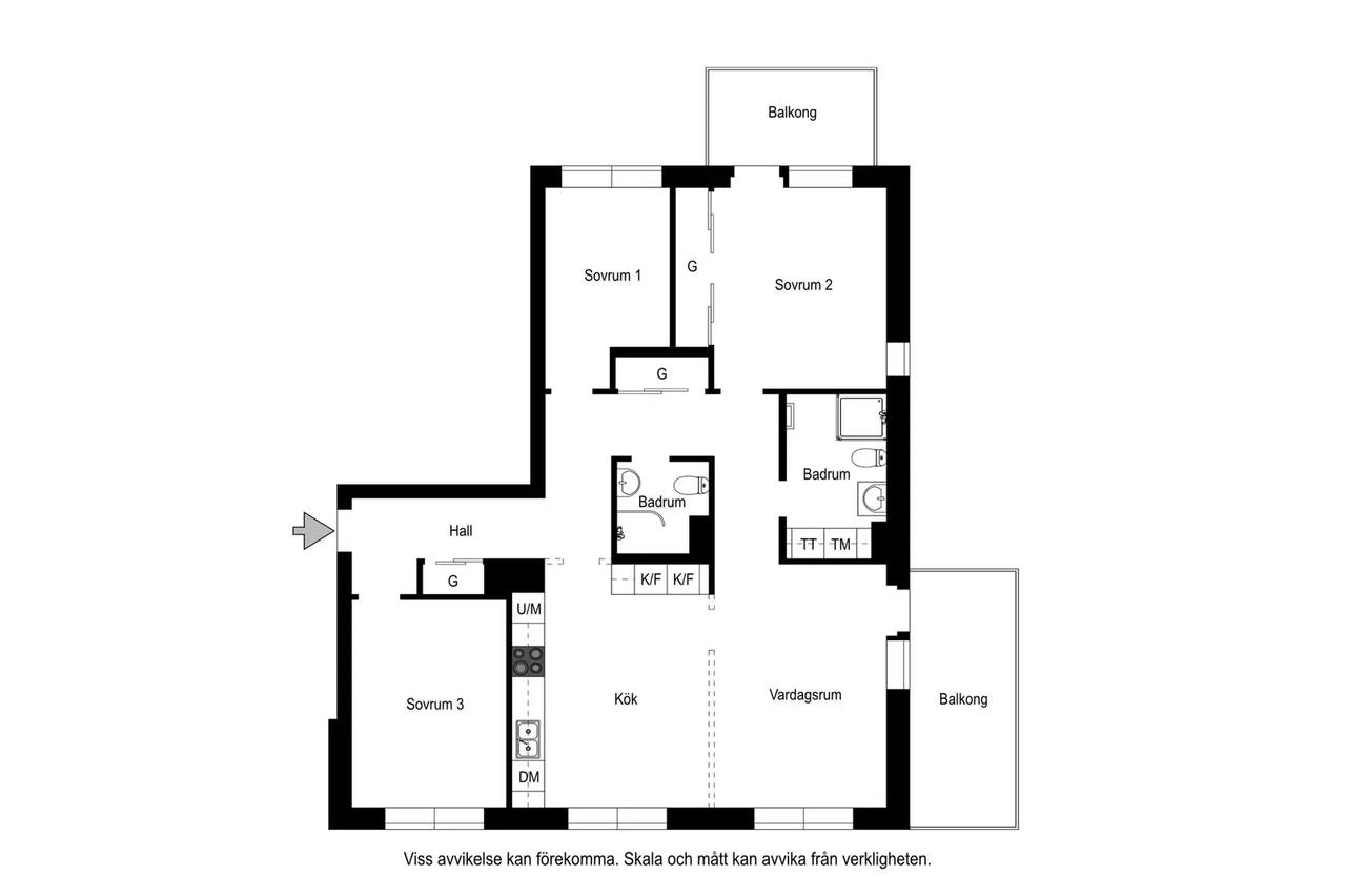 Floor plan for Boulevarden 54