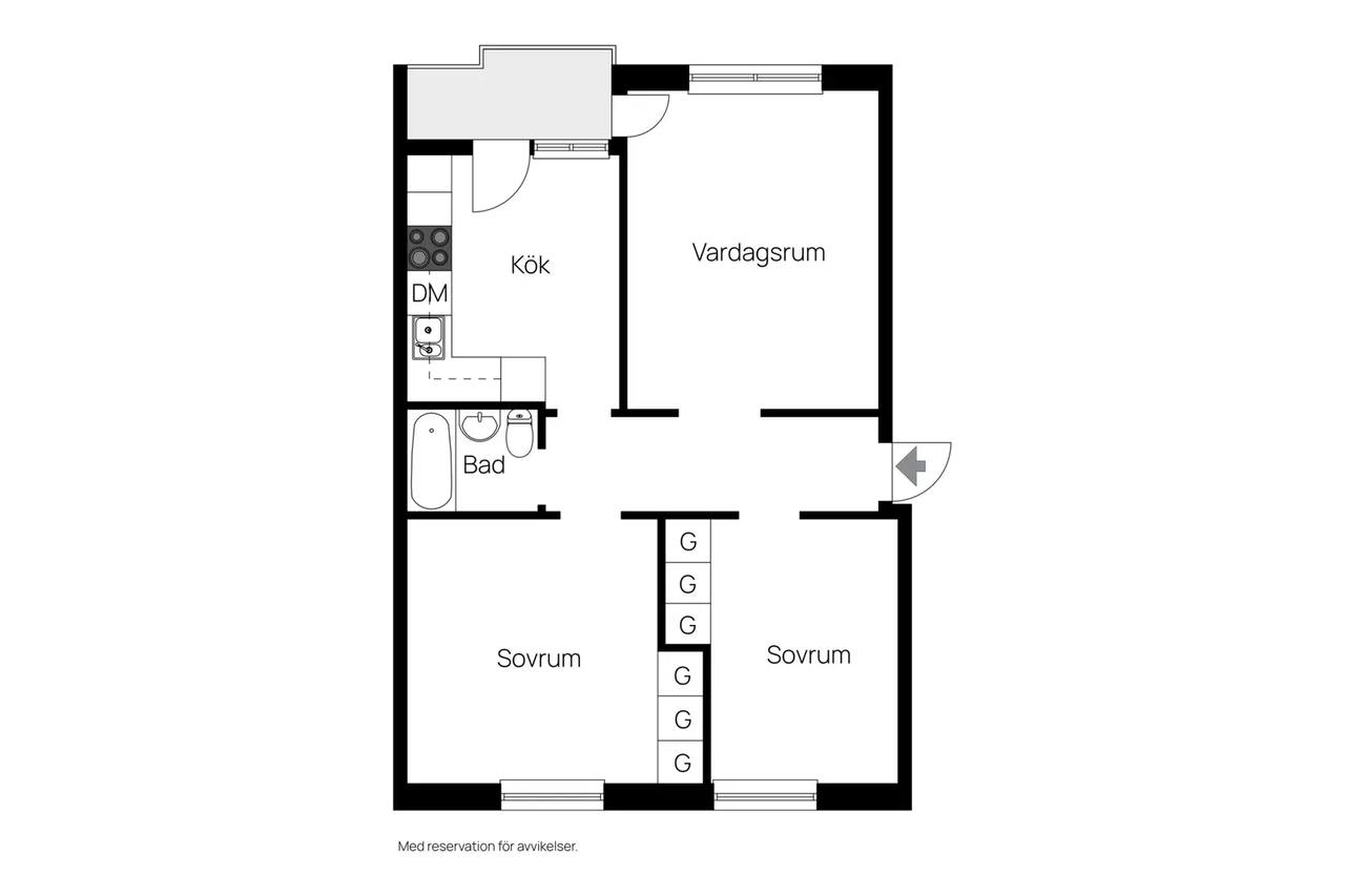 Floor plan for Lindormsgatan 30
