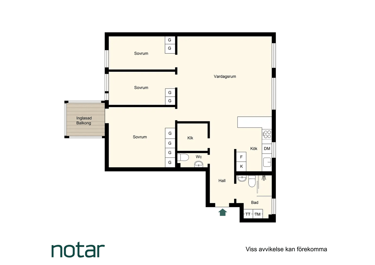 Floor plan for Mäster Simons Väg 6A