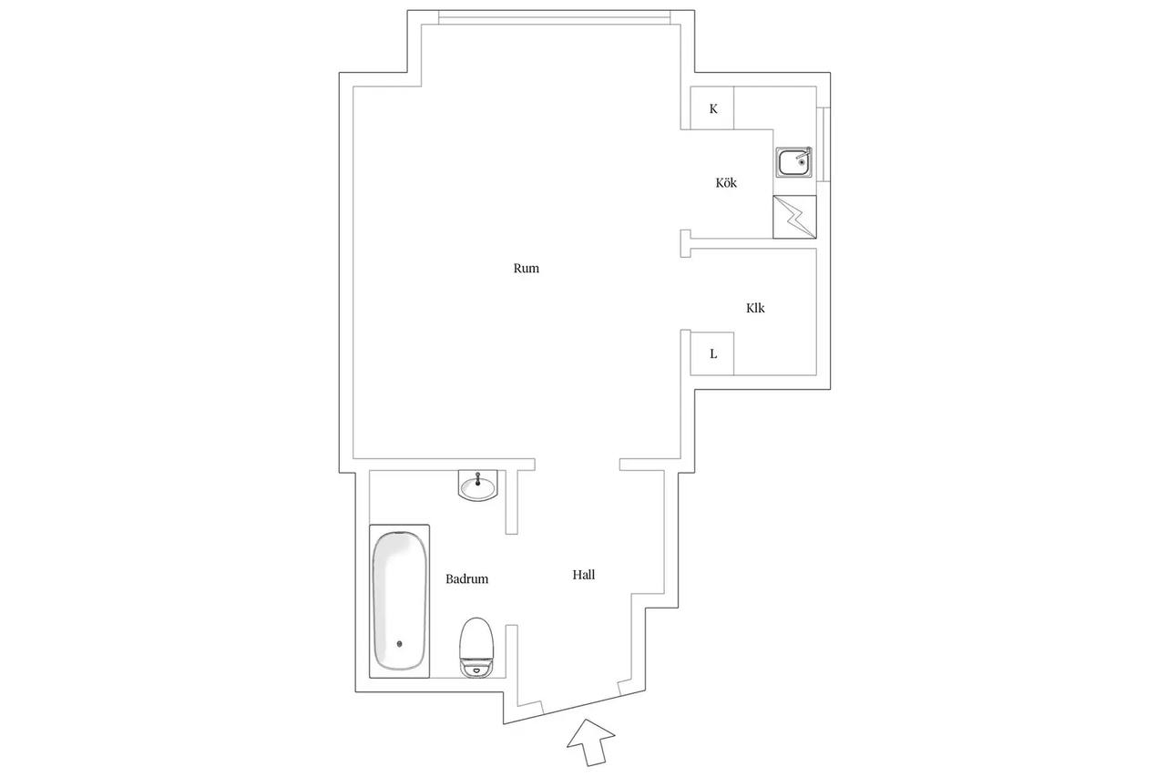 Floor plan for Pontonjärgatan 33, 5tr