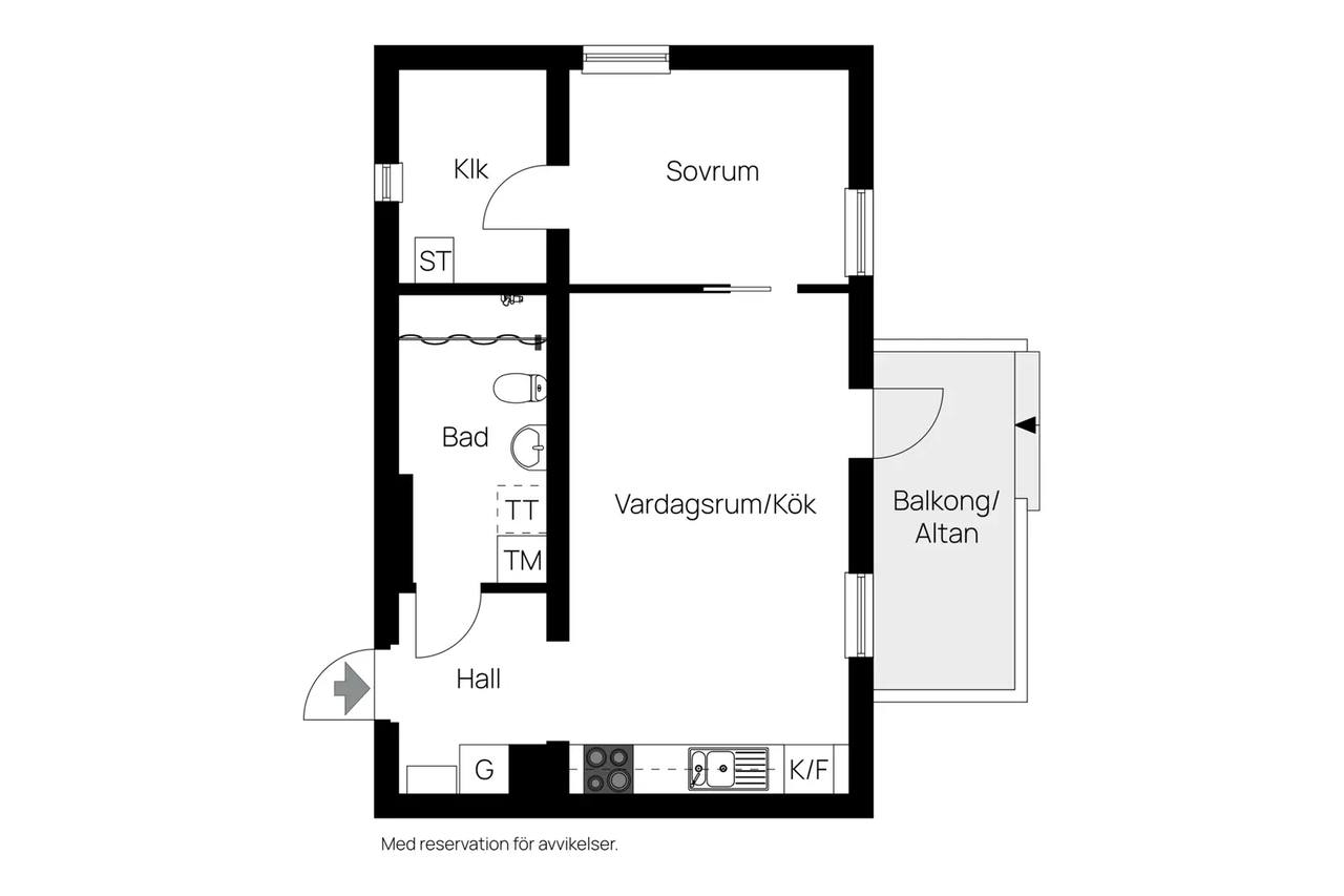 Planritning för Regnmolnsvägen 8 A