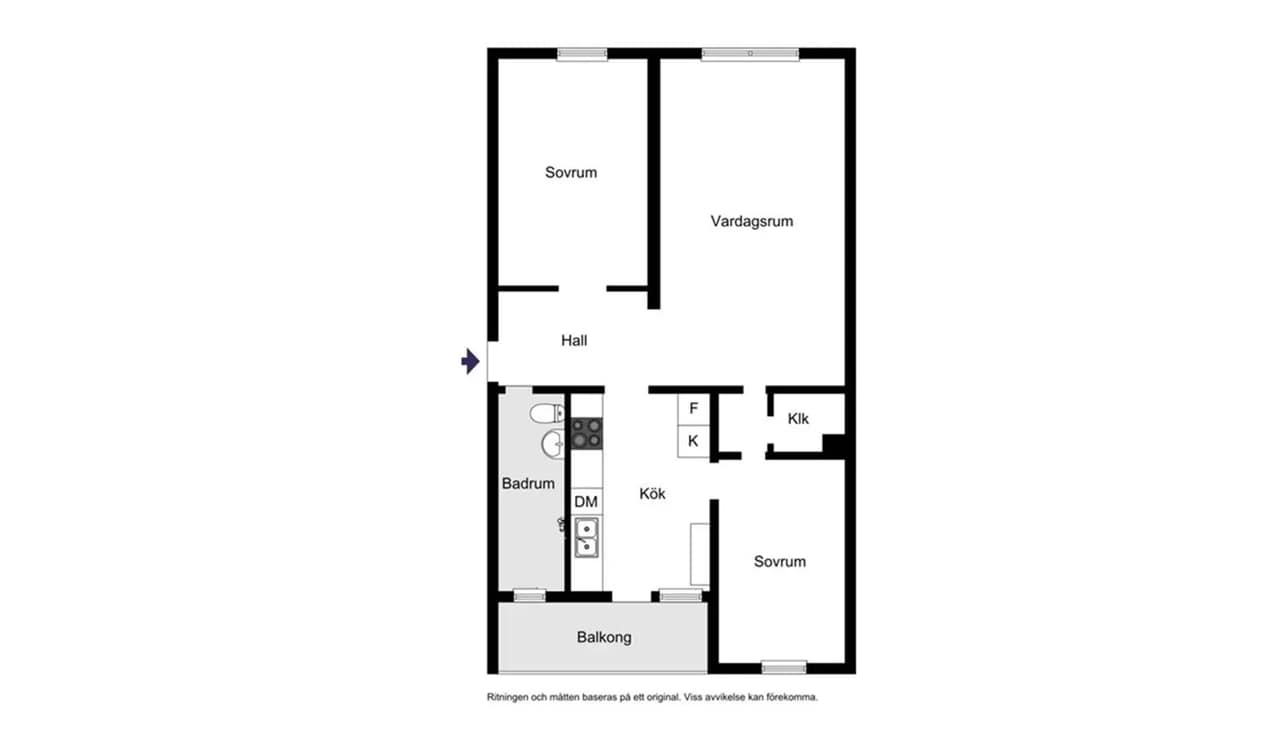 Planritning för Kyrkbacken 26