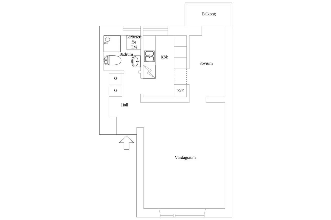 Floor plan for Byggmästarvägen 5