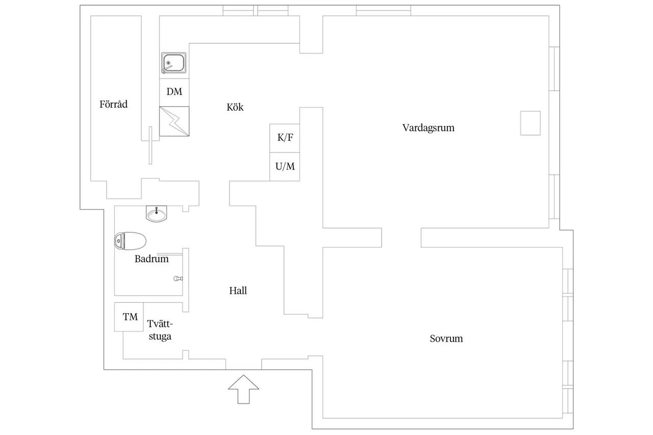 Floor plan for Görjelycksgatan 2