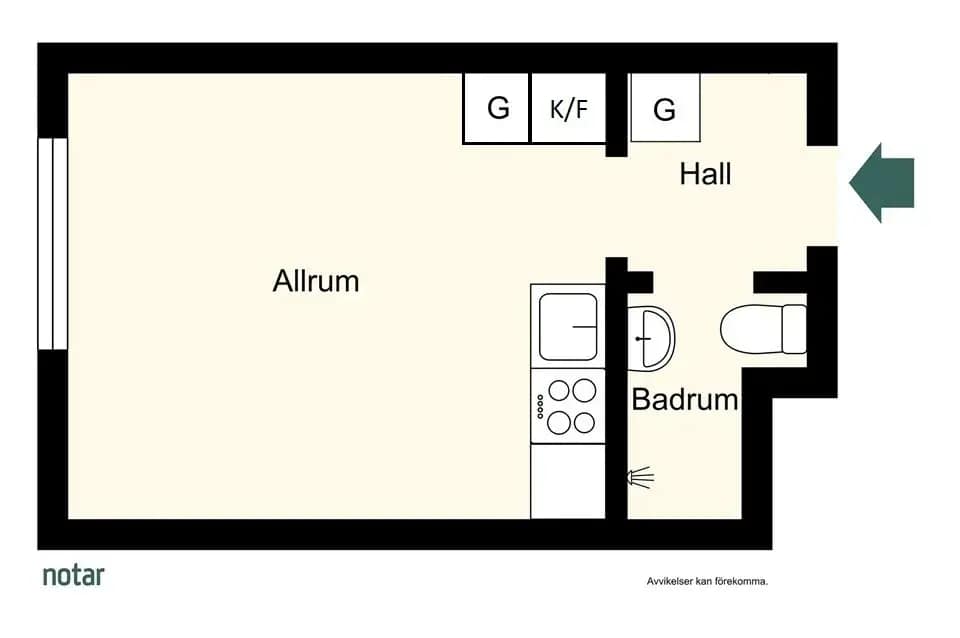 Floor plan for Kyrkbacken 6