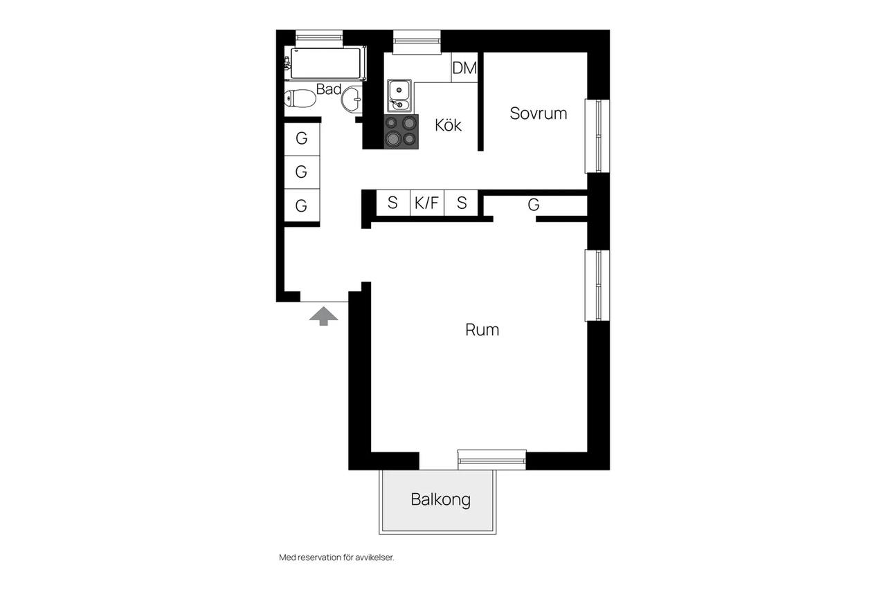 Planritning för Petrejusvägen 61