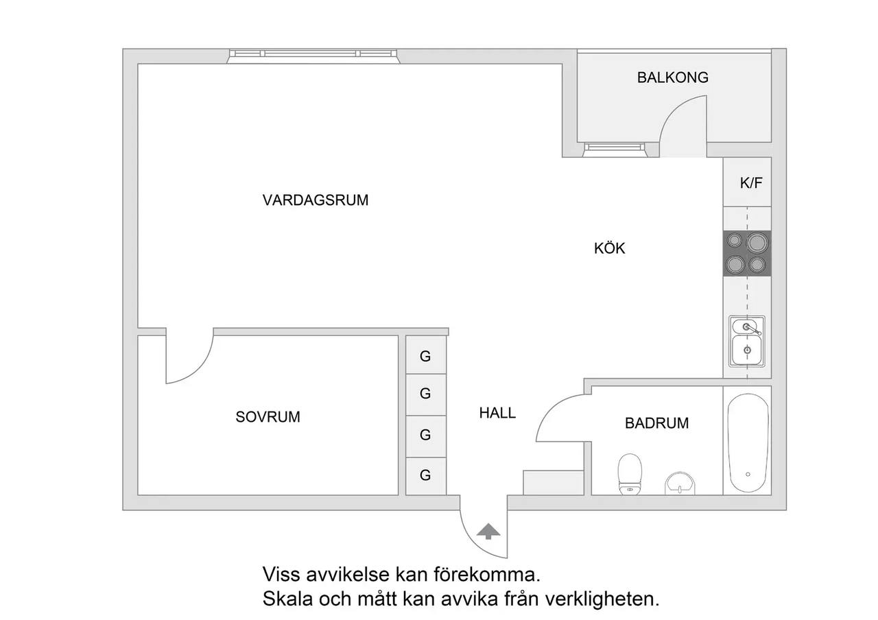 Floor plan for Sibeliusgången 26, 2tr