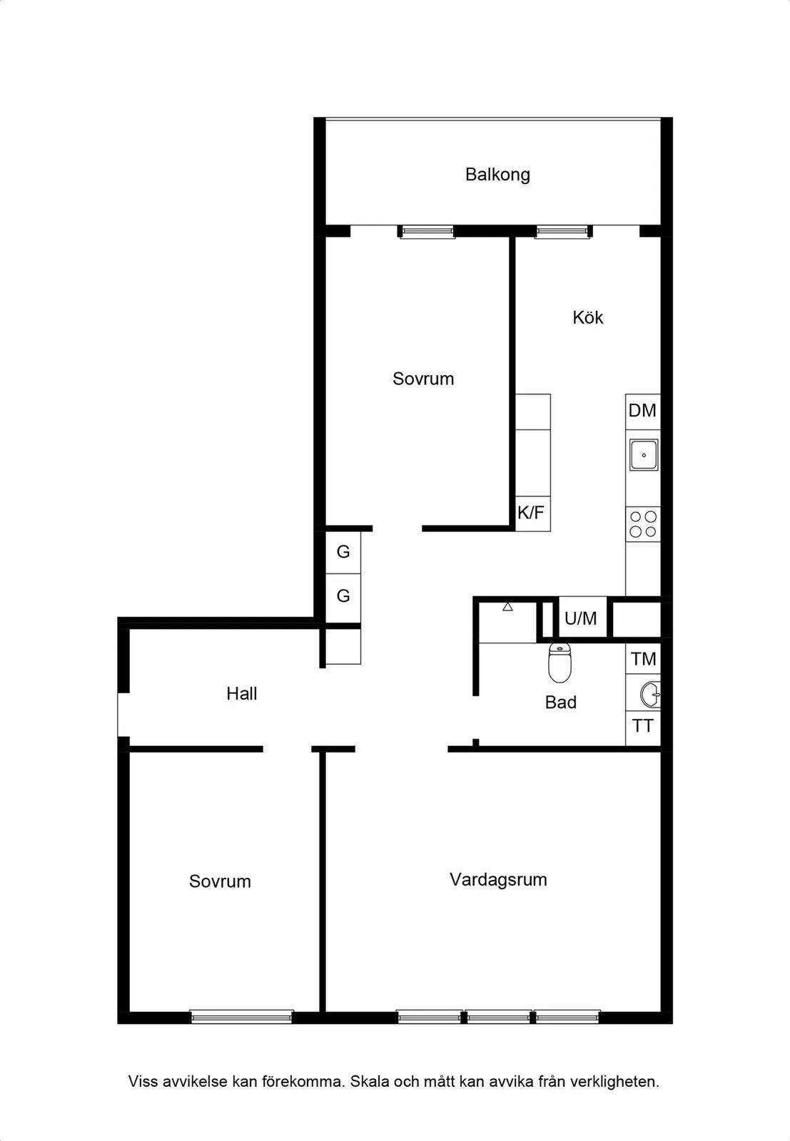 Floor plan for Södra Gulsparvsgatan 34