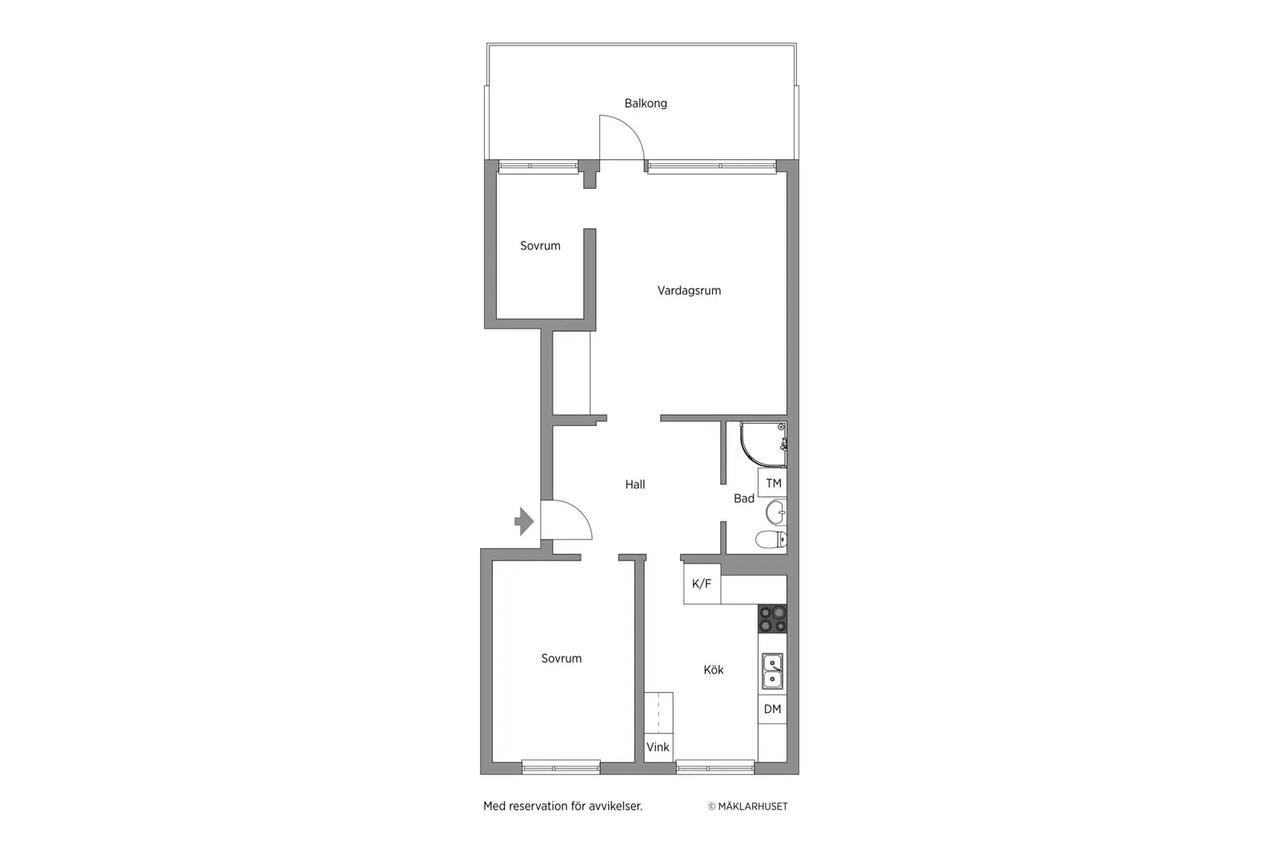 Planritning för Norra Skjutbanegatan 14 B