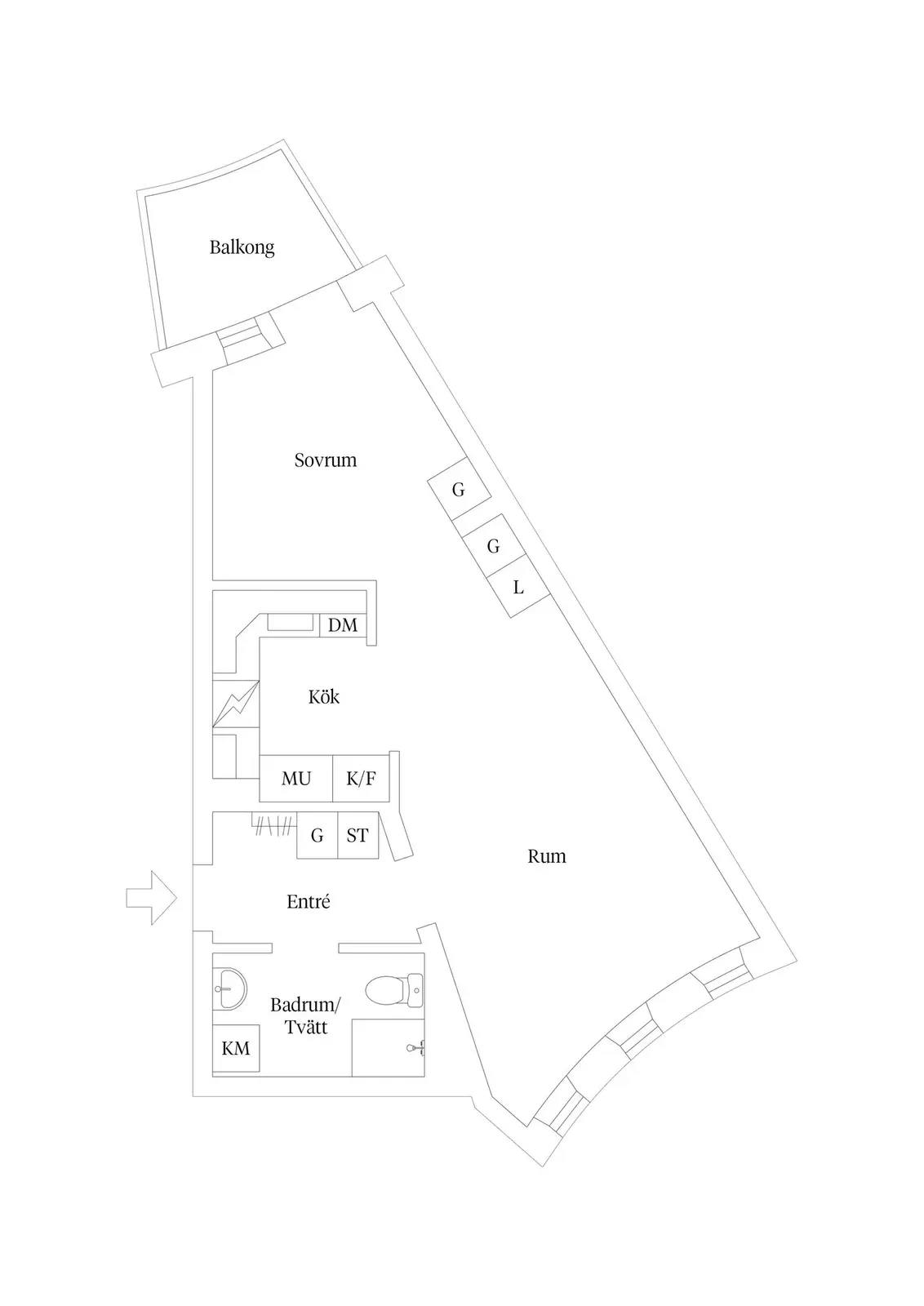 Planritning för Thorells gata 8
