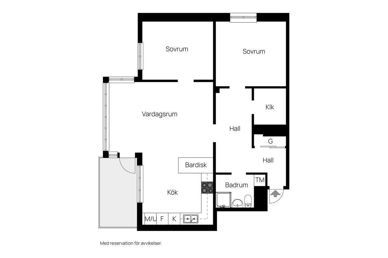Floor plan for Tomtegränd 2, 2 tr