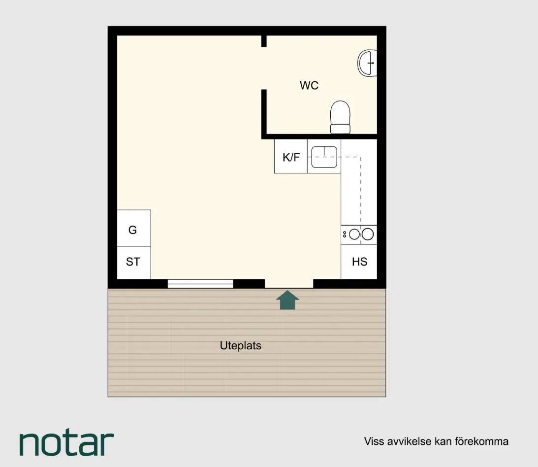 Floor plan for Trollvägen 17C