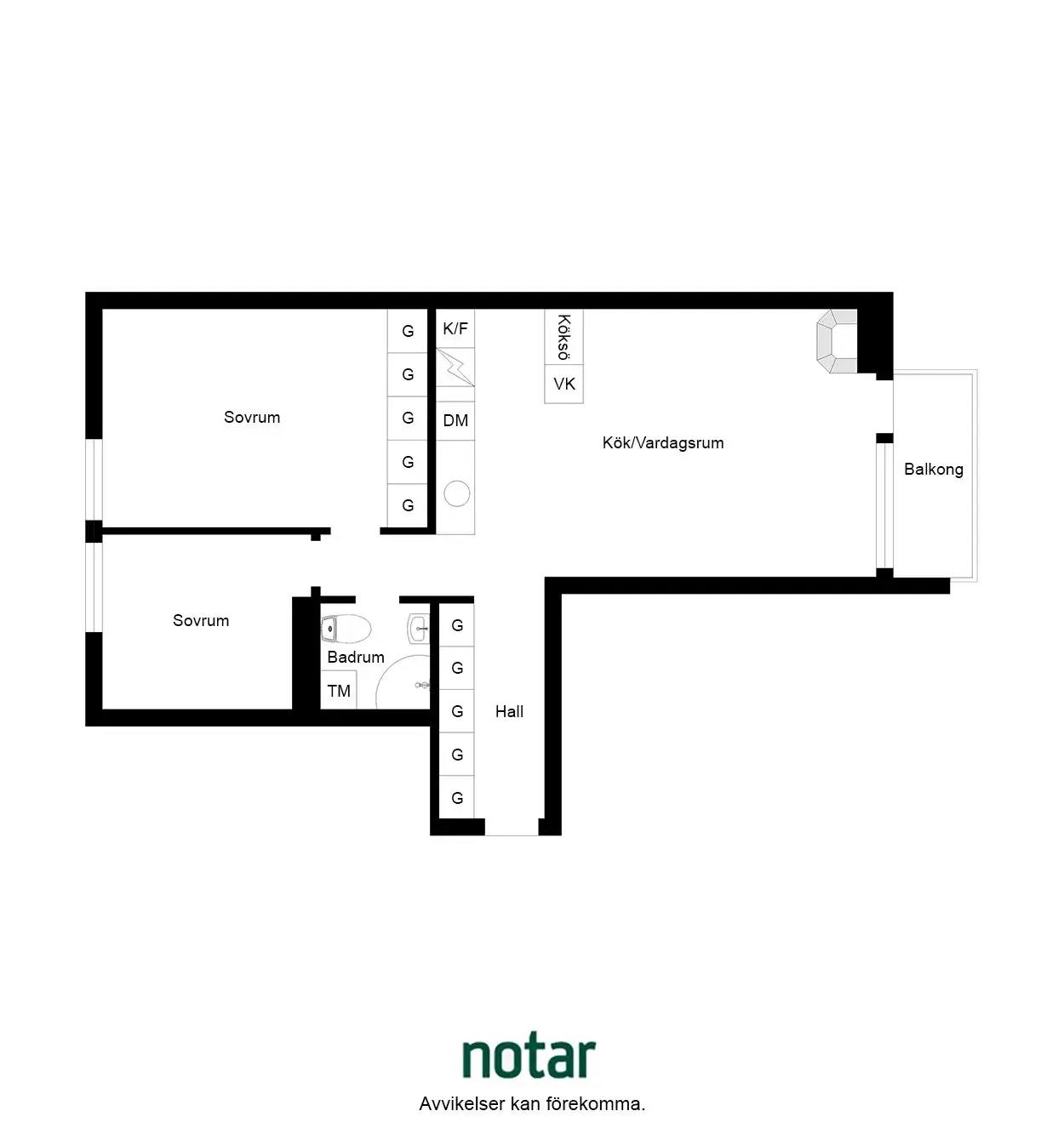 Planritning för Rindögatan 6