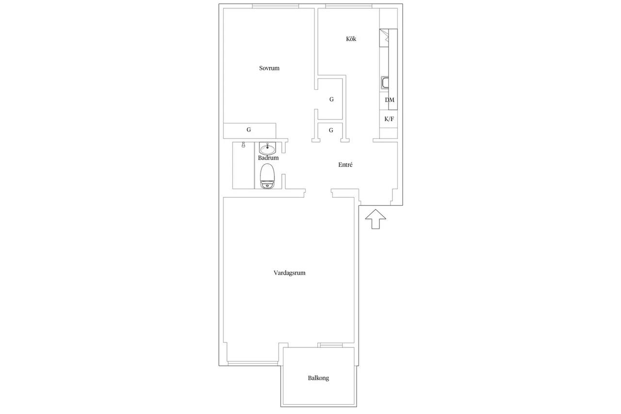 Floor plan for Björkvägen 5A
