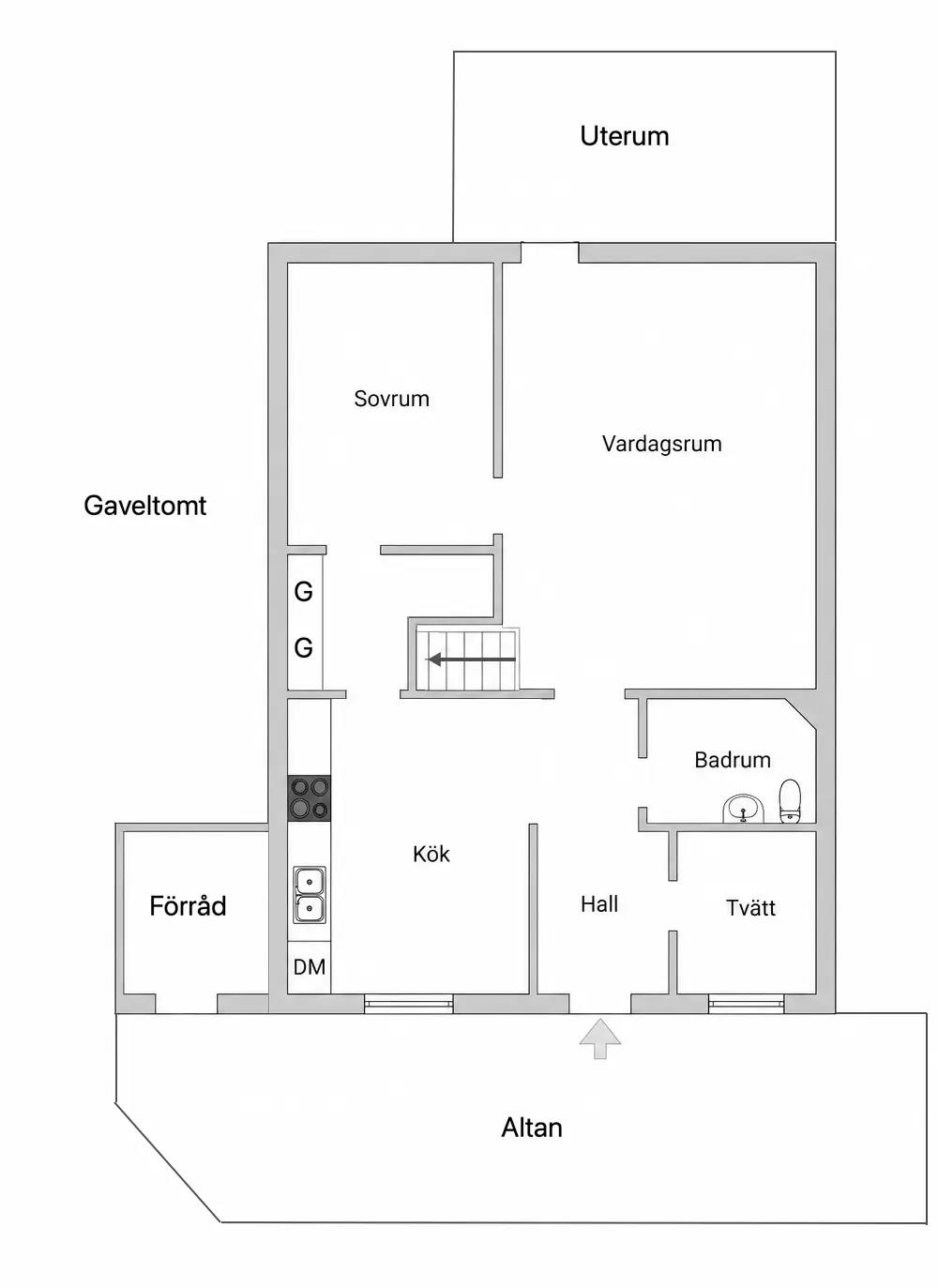 Planritning för Esplanaden 46