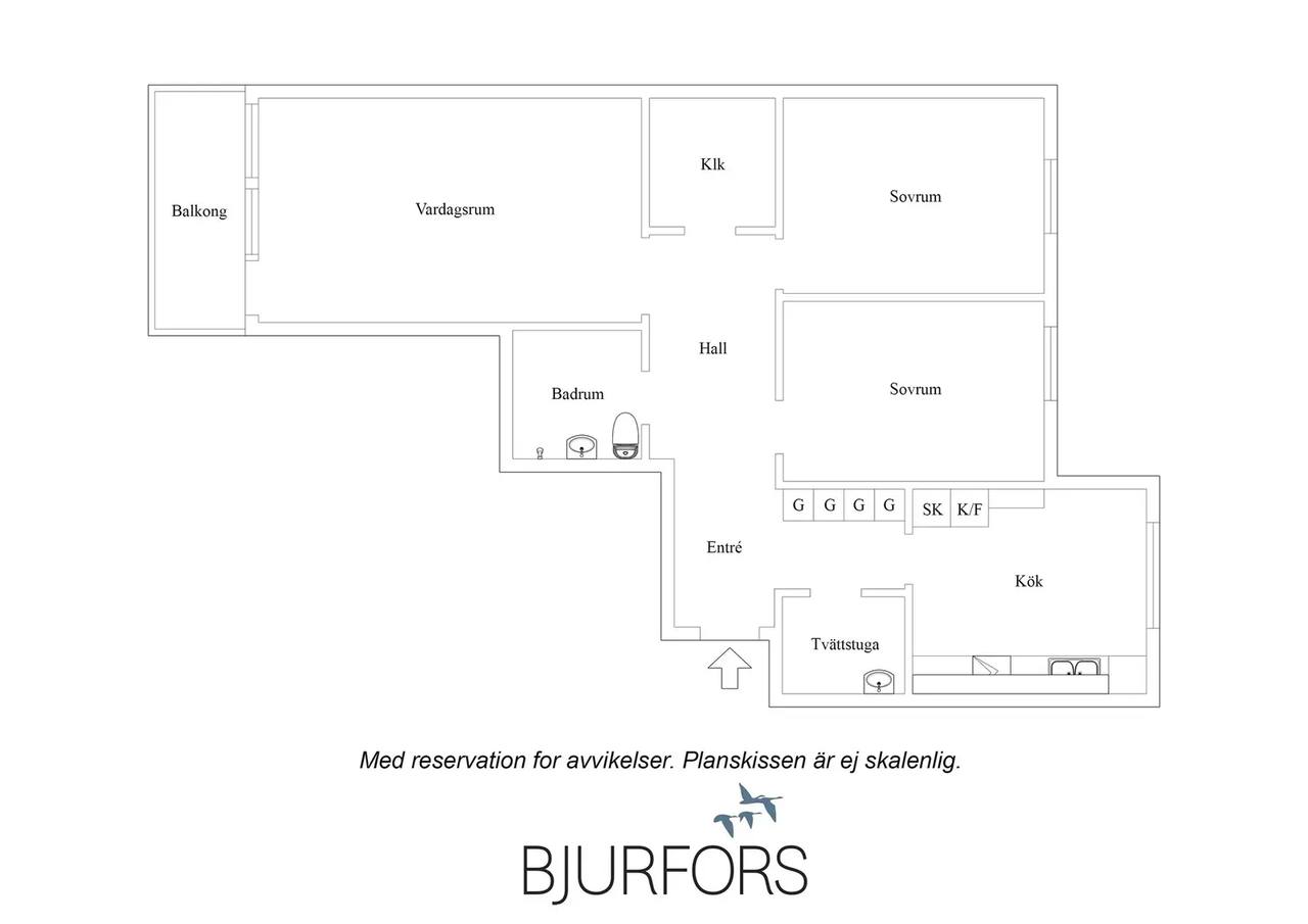 Floor plan for Krysshammarvägen 18
